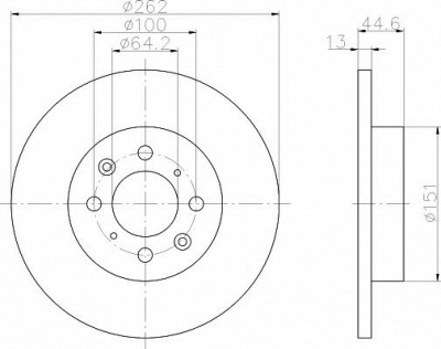 HELLA PAGID 8dd355105861 -  Тормозной диск